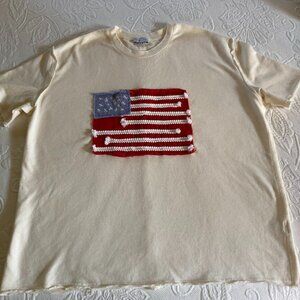 100% Sage & Fig brand Cotton US Flag sweatshirt/top - size large, Tunic length